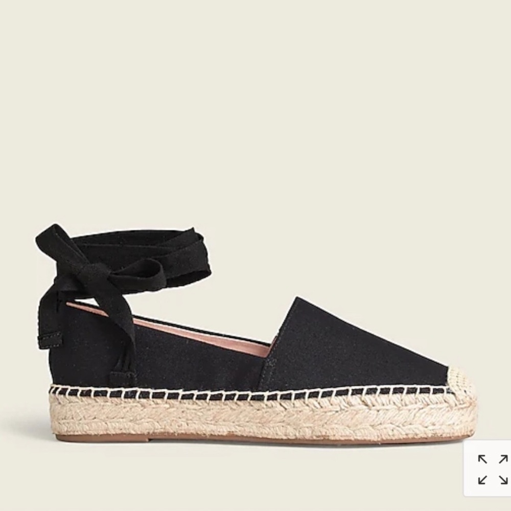 J Crew CANVAS CLASSIC ANKLE TIE ESPADRILLE Womens Shoes 7